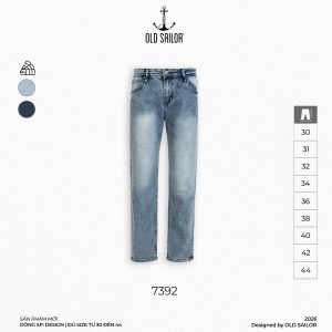 Quần Jean Nam Osl Straight Premium Jeans - 7392 - Big Size Upto 140KG