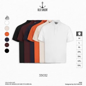 Áo Polo Nam Form Relax Old Sailor - Big Size Upto 5XL - 33032